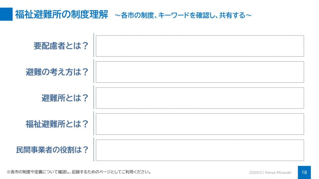 基本的な用語を確認するワークシート